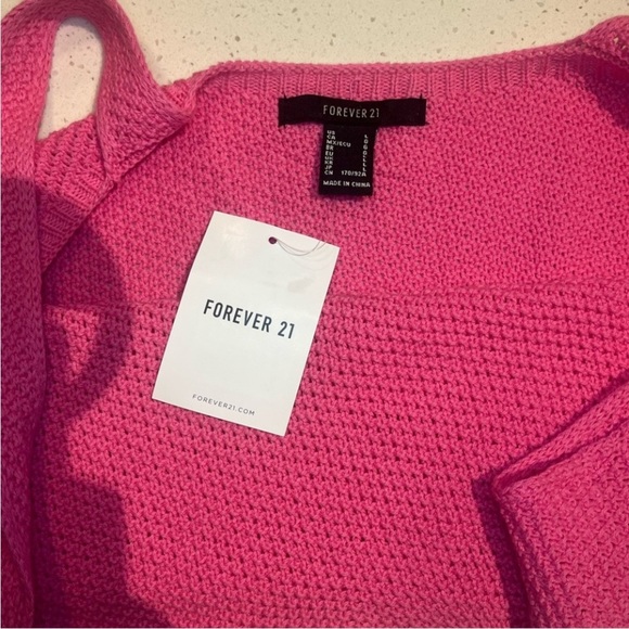 🆕 Forever 21 | Crochet Knit Crop Top Size Large - Picture 7 of 7